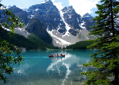 Озеро сток фото Lake Moraine, Canadian Rockies