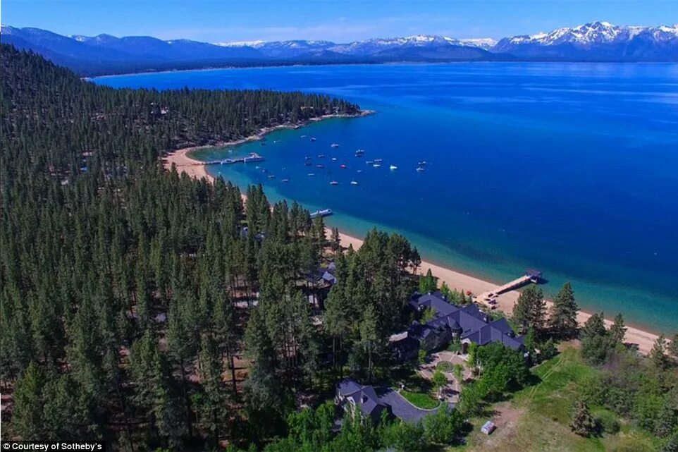 Озеро тахо калифорния фото Luxury Lake Tahoe estate on Bonanza TV show comes with private beach and 31-acre