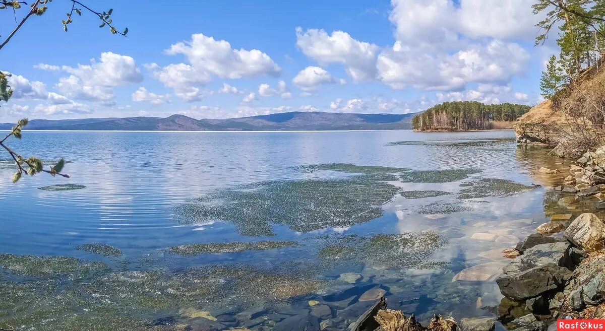 Озеро тургояк фото Фото: Майское утро на озере Тургояк. (панорама). Фотолюбитель Алексей Трухин. Пе