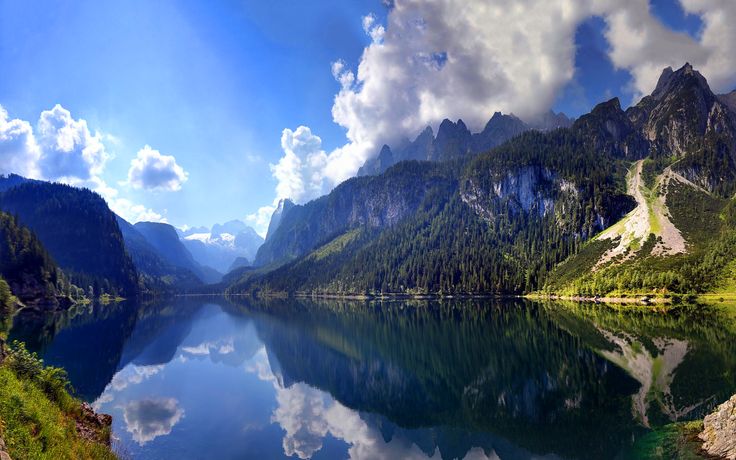 Озеро в горах фото Austrian mountain lake scenery #7018227