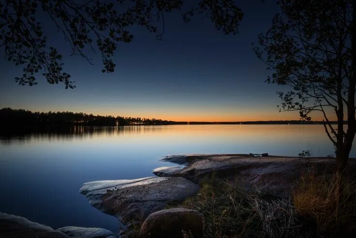 Озеро вечер фото HD wallpaper: lake near the forest during sunset, Evening, nikon d600, nikkor