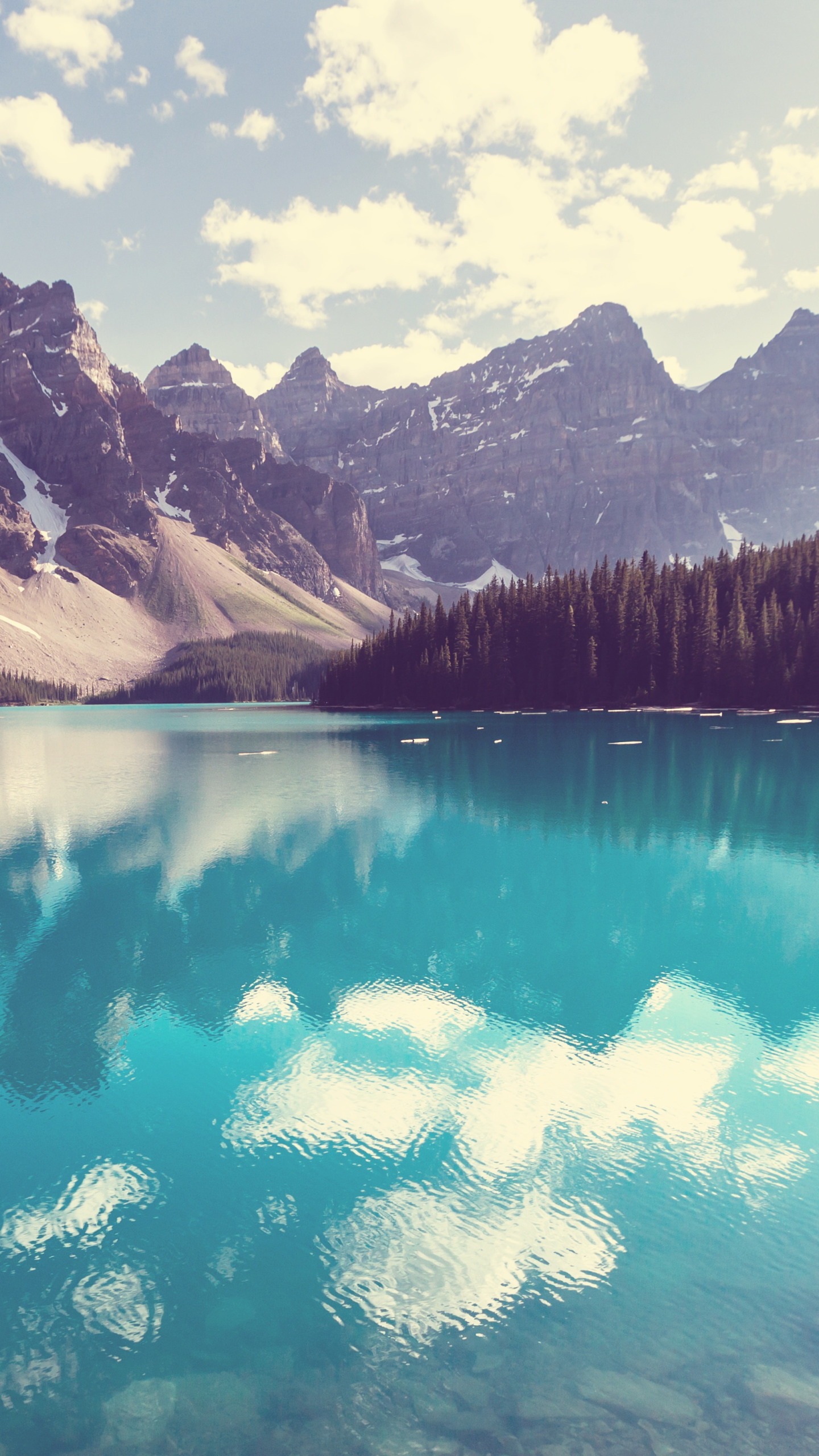 Озеро вертикальное фото Скачать обои лес, озеро, Canada, landscape, lake, Banff National park, Moraine, 
