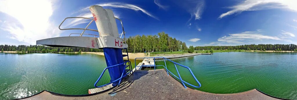 Озеро южное черноголовка фото Вышка на озере в Черноголовке 360 Panorama 360Cities