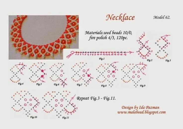 Ожерелье из бисера своими руками со схемами Дыхание Бисера's photos - 12,497 photos Diy necklace patterns, Seed bead tutoria