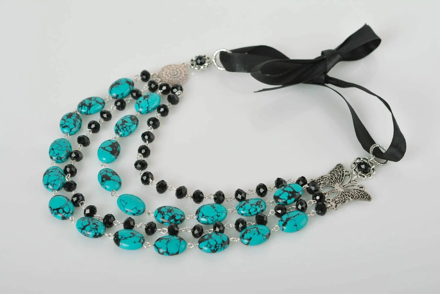 Ожерелье камень фото BUY Stylish handmade beaded necklace glass art beautiful jewellery for girls 976