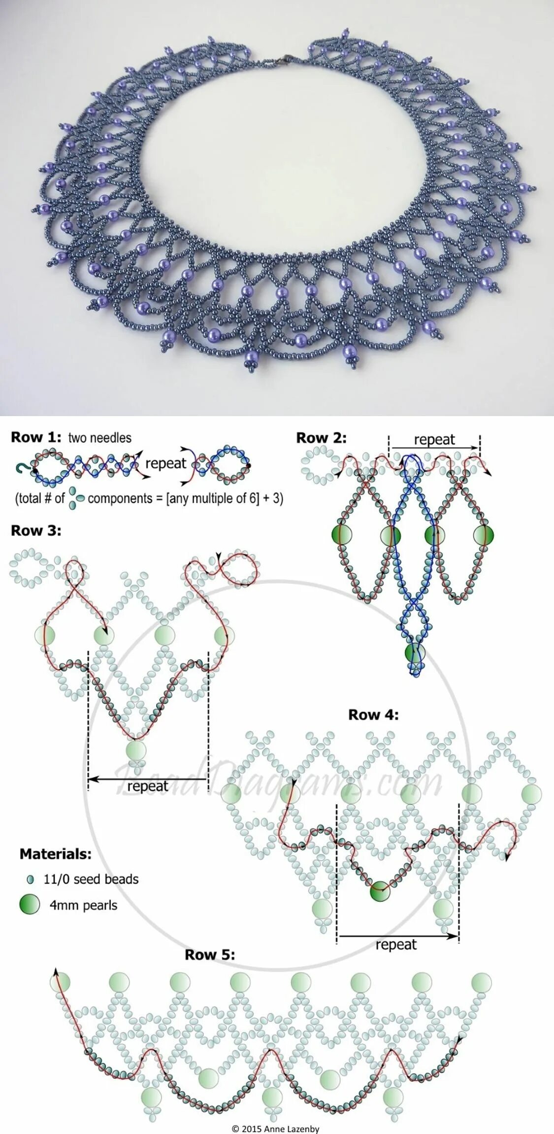 Ожерелье своими руками схемы lacy_net Beading patterns, Beaded jewelry patterns, Jewelry patterns