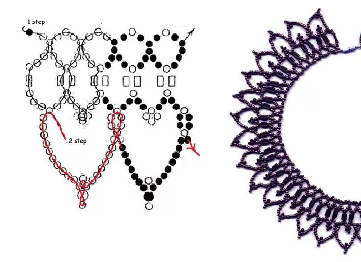 Ожерелье своими руками со схемами Екатерина А - Колье Beaded necklace tutorial, Beaded jewelry tutorials, Beading 
