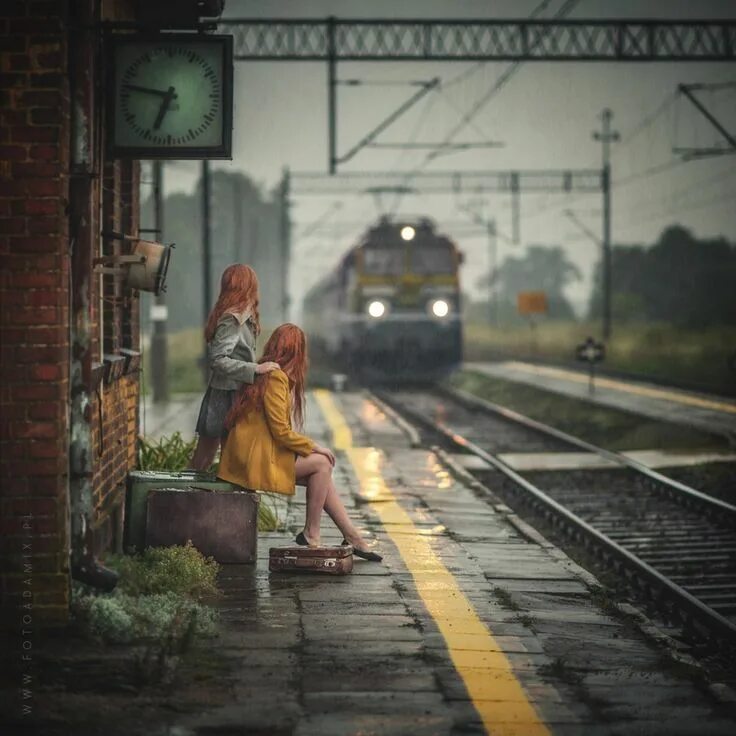Ожидание на вокзале фото Ожидание - Adam Wawrzyniak Train photography, Photo, Train art