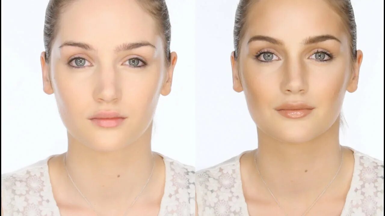 Оживить лицо на фото Bronzed Contoured & Highlighted Makeup Look - YouTube
