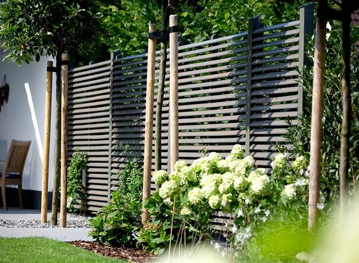 Озон фото забор для дачи Sichtschutz / Zaun Garden in the woods, Backyard garden design, Fence design