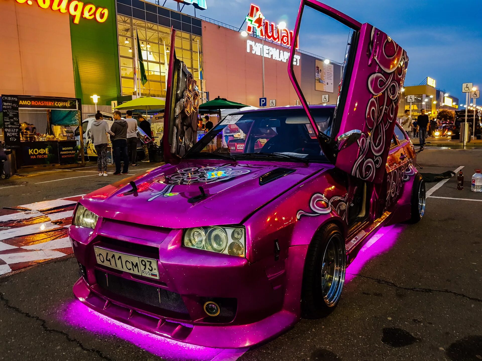 Озон тюнинг авто Маджента ночью - Lada 2109, 1,3 л, 1991 года стайлинг DRIVE2