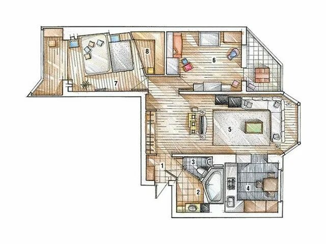 П 44 двухкомнатная квартира дизайн проект Pin on MIS PROYECTOS Floor plans, How to plan, Flooring
