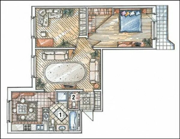 П 44 трехкомнатная квартира планировка Пин от пользователя Naanima L на доске House Plans в 2022 г Проект дома, Ремонт,