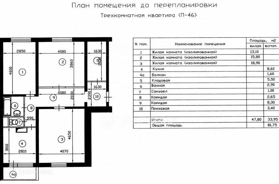 П 46 двухкомнатная квартира планировка Снять Квартиру в Сталинке на улице Адмирала Руднева (Москва) - предложения об Ар