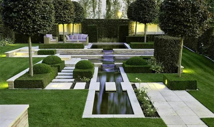 П ландшафтный дизайн Pin von R. W. auf Garten Garten, Garten landschaftsbau, Wasserbecken garten