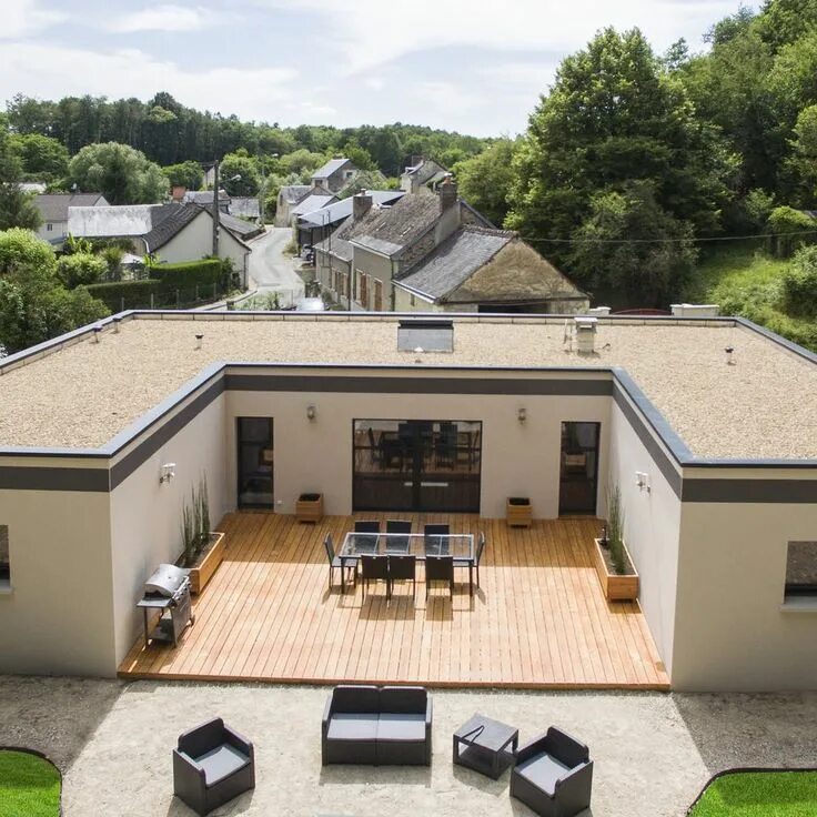 П образные дома проекты одноэтажных домов фото Une maison pour vivre au jardin - Faire construire sa maison Construire sa maiso