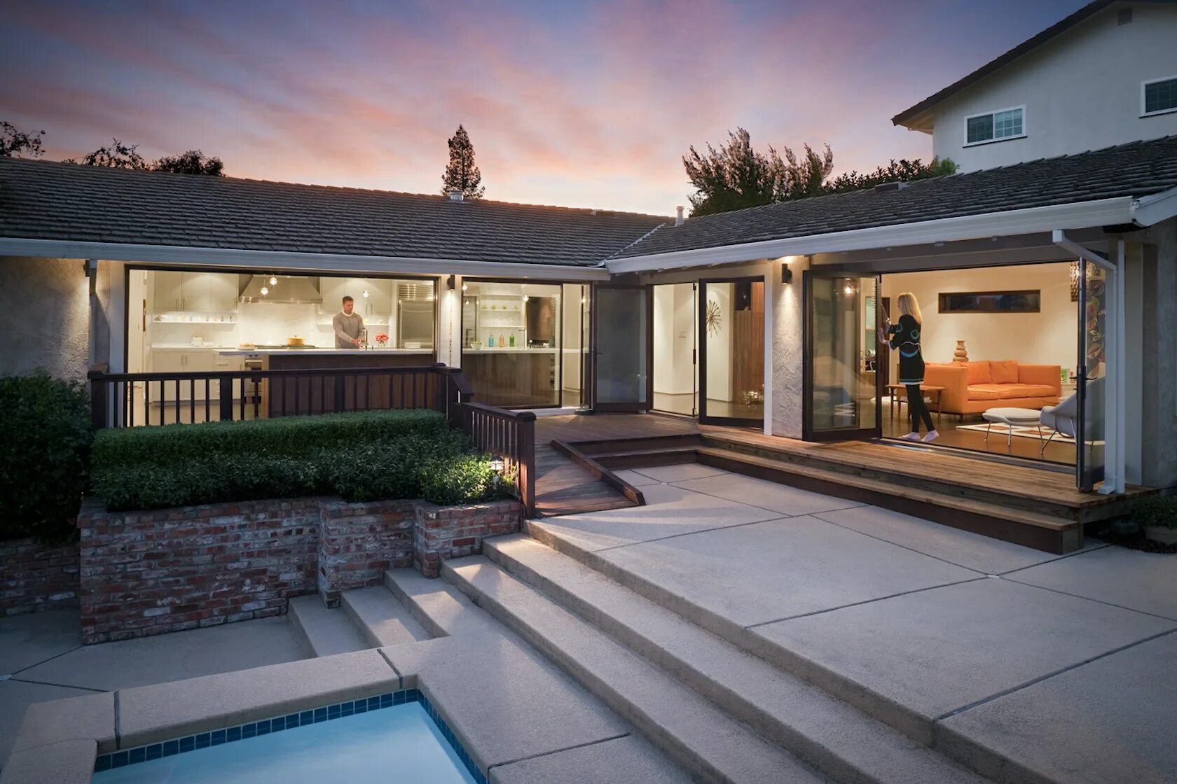 П образный частный дом фото Jennifer Weiss Architecture - Architizer