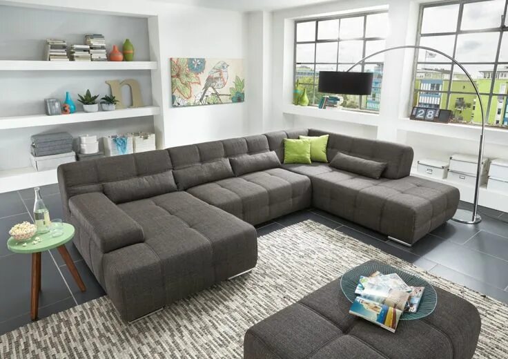 П образный диван в интерьере гостиной фото Boogie Furniture, House design, Sectional couch