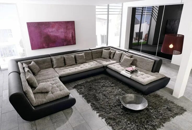 П образный диван в интерьере гостиной фото 66 Unterhaltsam Bild Von Amazon Wohnlandschaft Sofa wohnlandschaft, Moderne couc