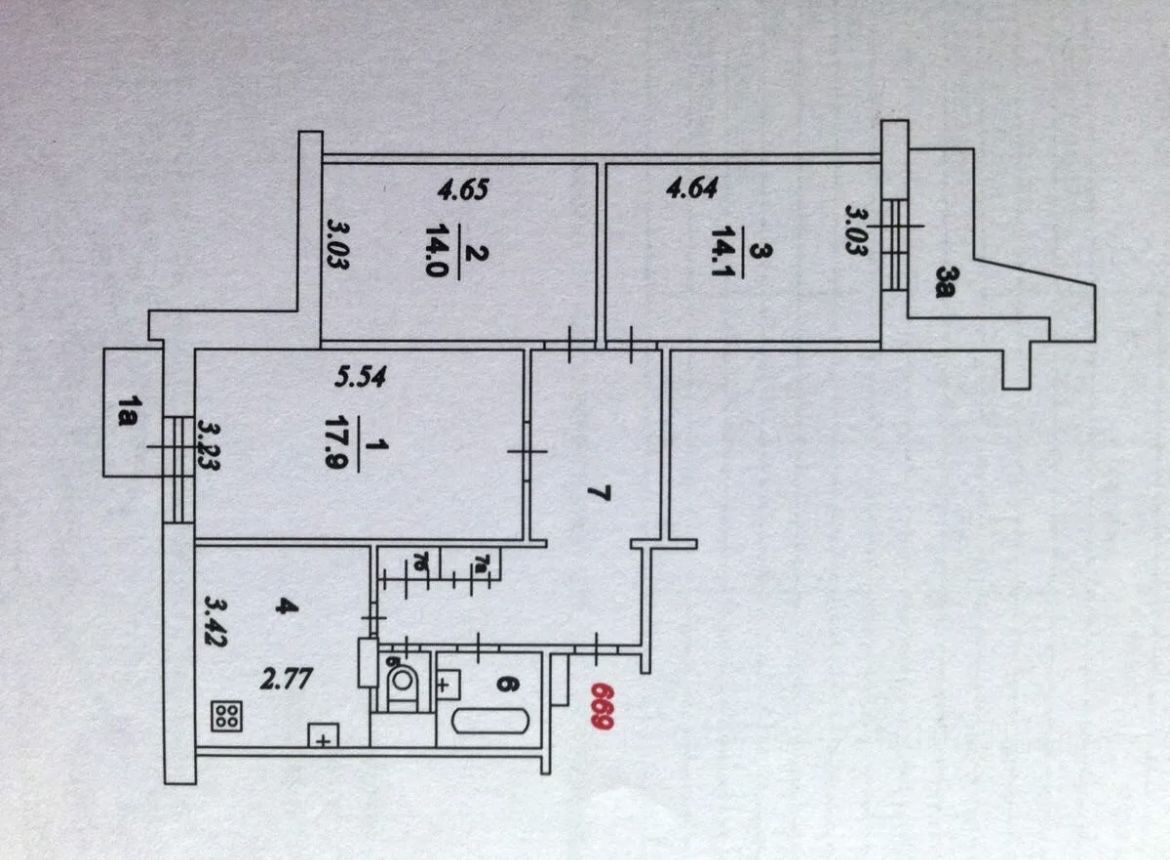 П3 планировка квартир Купить трехкомнатную квартиру 75.3м² ул. Инессы Арманд, 8/17, Москва, ЮЗАО, р-н 