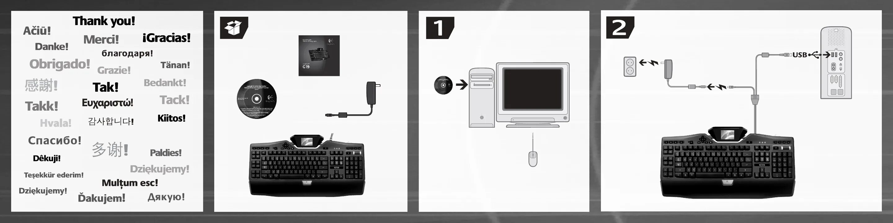 П435 как подключить к пк Manual Logitech G19 (page 1 of 2) (English, French)