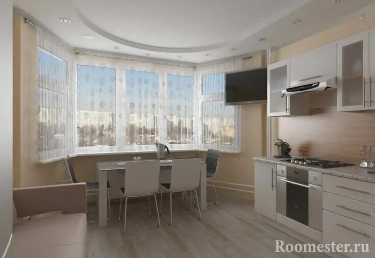 П44т планировки кухни с эркером Светлая кухня с эркером in 2024 Home interior design, Home, House interior