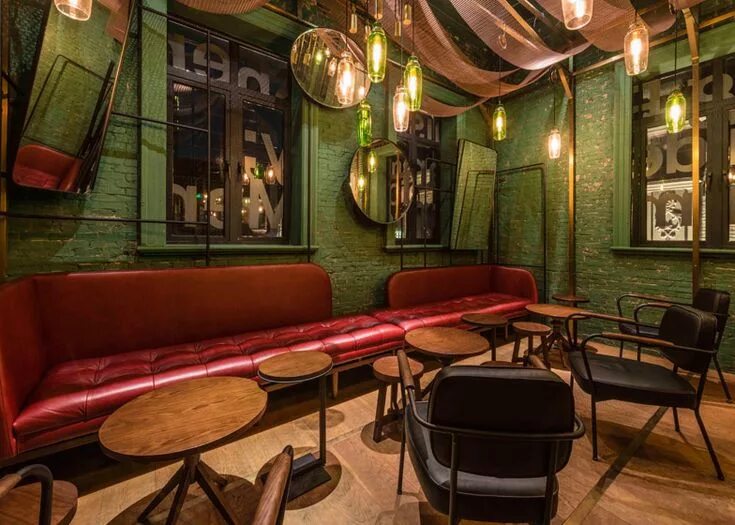 Паб стиль интерьера Neri & Hu Craft Speakeasy Nostalgia and Modern Flare at Logan's Punch Bar - KNST