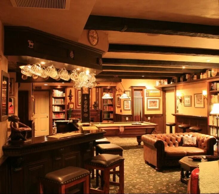 Паб стиль интерьера Pin by Sherry Beech on Deck, Bar,Backyard, Basement Ideas Pub style basement bar