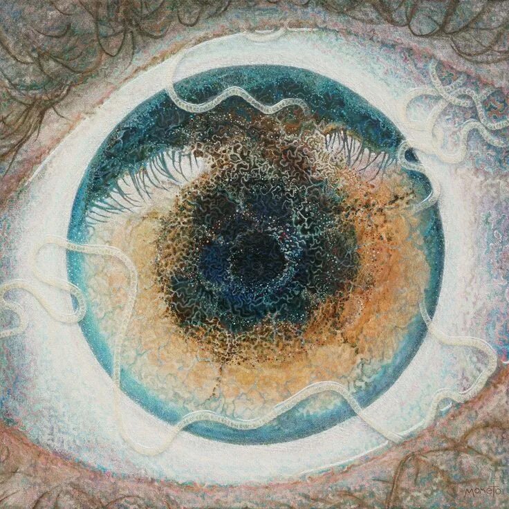Паразиты в глазу фото An Artist Discovered a Parasitic Worm in His Eye, Which He Said 'Guided' His Wor