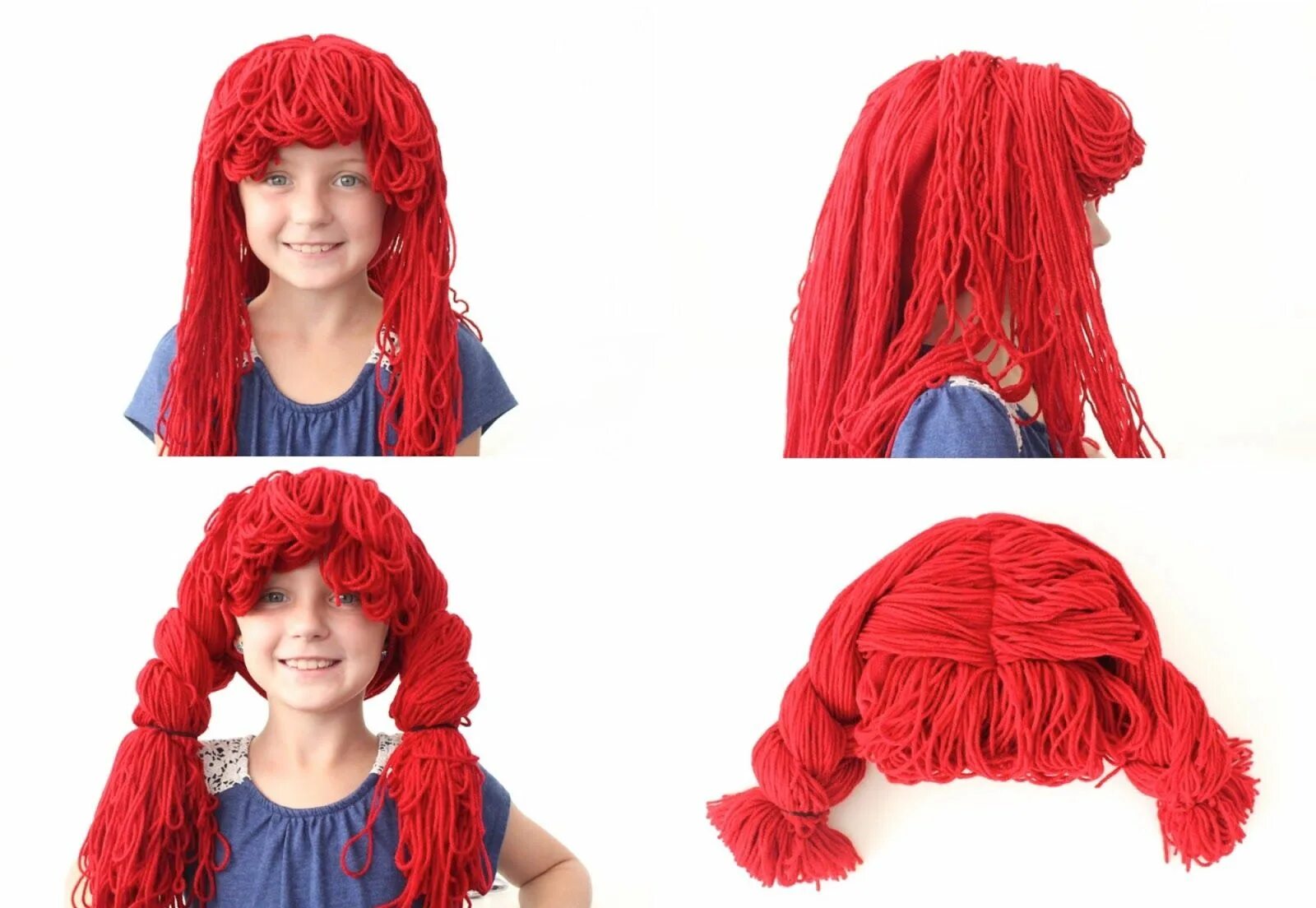 Парик своими руками в домашних условиях TUTORIAL: How to Make a Yarn Wig, 4 ways Hair yarn, Yarn wig, Doll hair