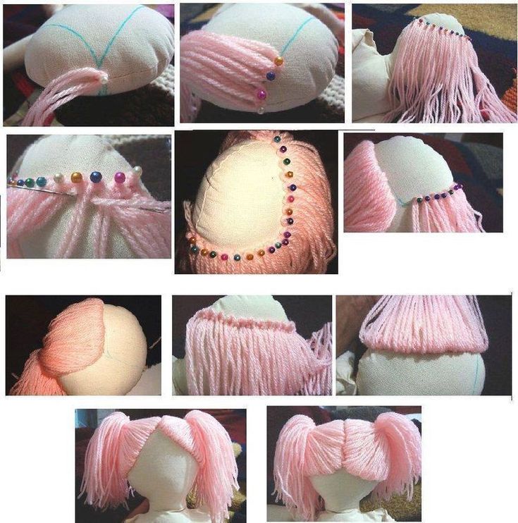 Парик своими руками в домашних условиях Best 8 10 Passo a Passo de Cabelinho de Boneca - SkillOfKing.Com Yarn wig, Hair 