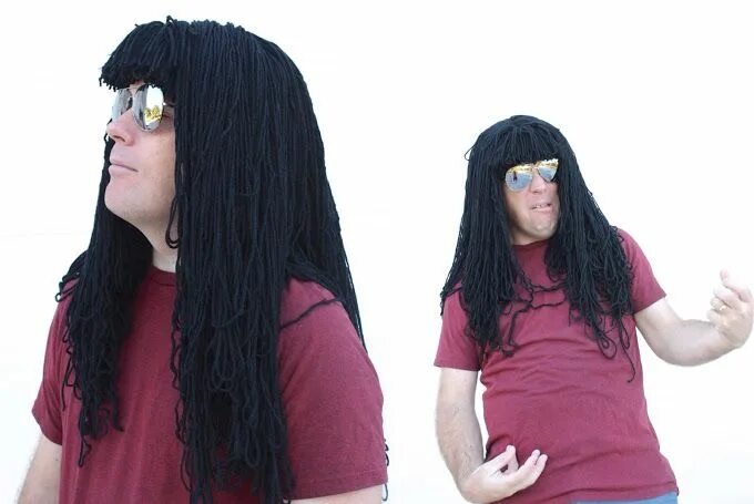 Парик своими руками в домашних условиях TUTORIAL: How to Make a Yarn Wig, 4 ways Yarn wig, Halloween wigs, Clown costume