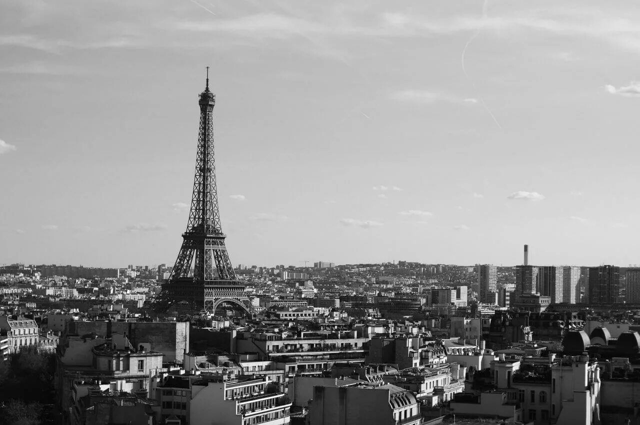 Париж черно белое фото Free photo "Black White Eiffel Tower Paris" by Oscar Nilsson