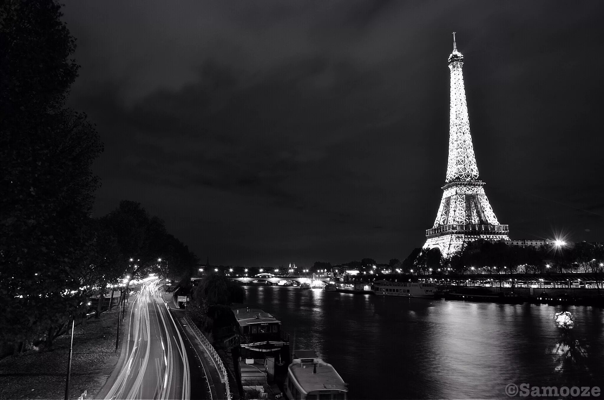 Париж черно белое фото Wallpaper : street, longexposure, nightphotography, blackandwhite, bw, black, Pa
