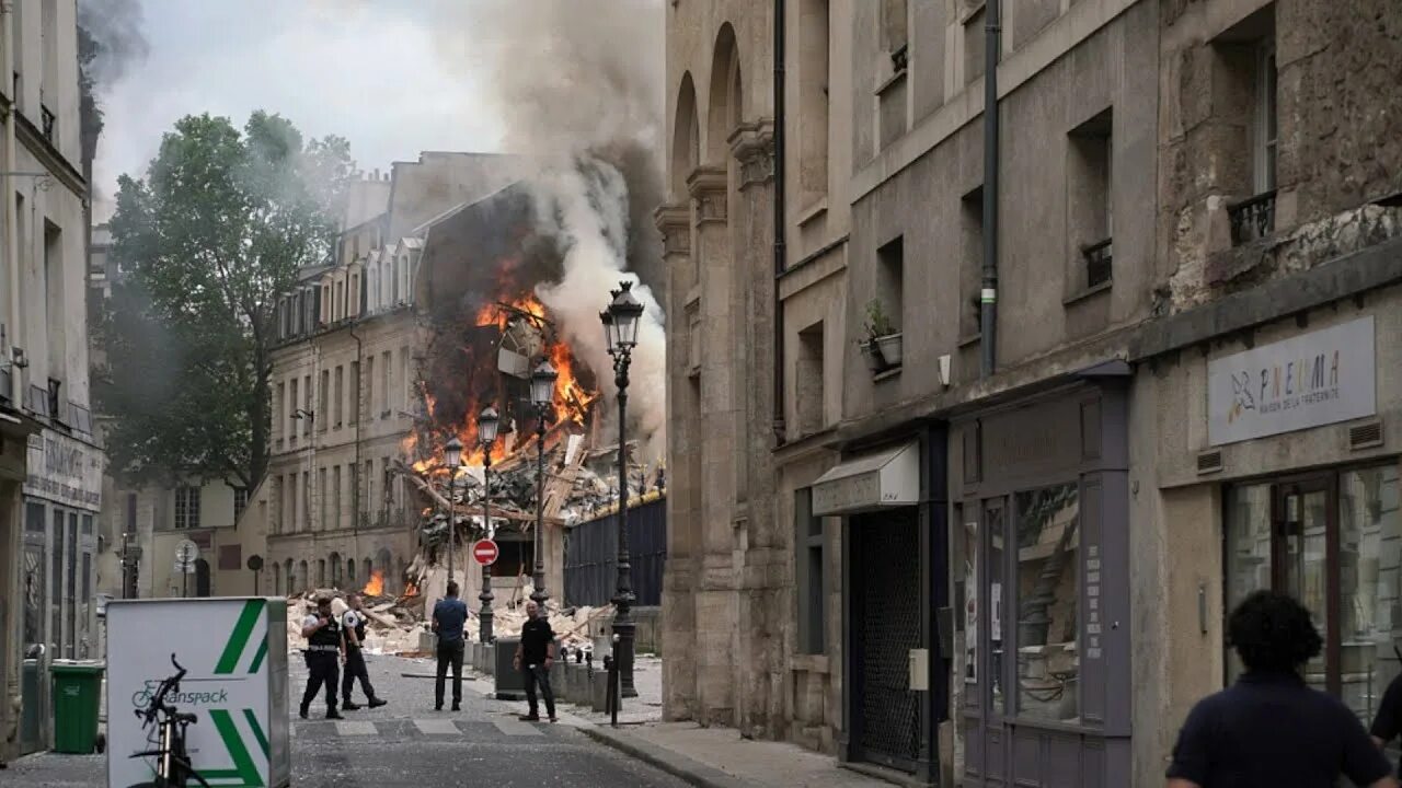 Париж сегодня фото без прикрас At least 37 injured in central Paris after gas explosion - YouTube