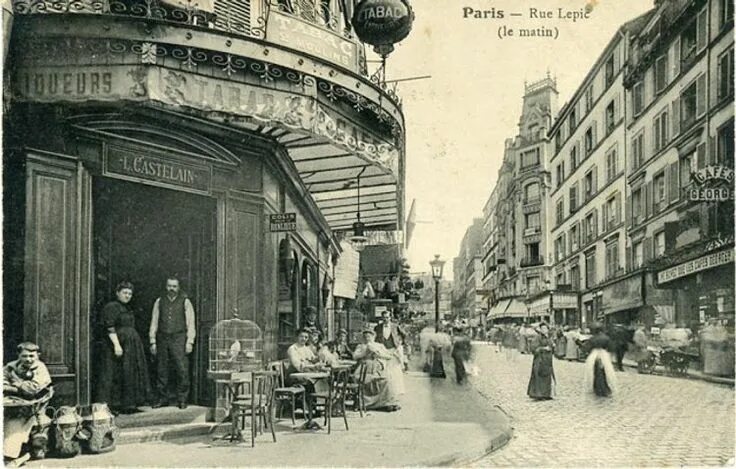 Париж в 18 веке фото Old Pictures of the Ancient Road Rue Lepic, Paris from the Early 20th Century vi