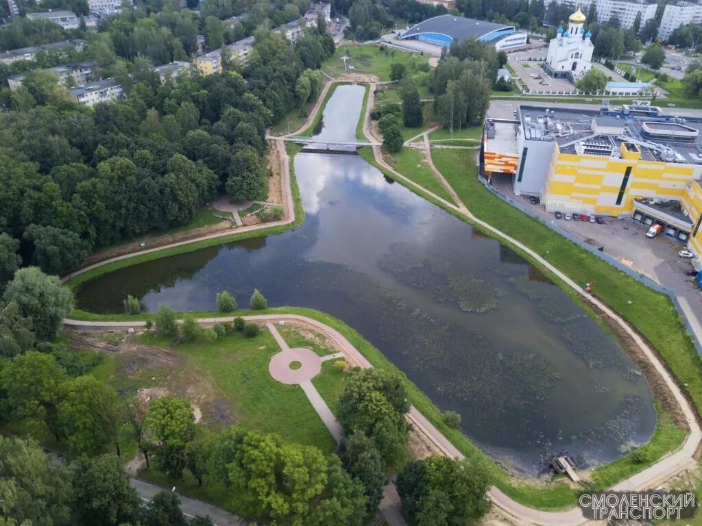 Парк 1100 летия смоленска фото Парк 1100-летия Смоленска с высоты птичьего полёта - Места Keytown - новости Смо
