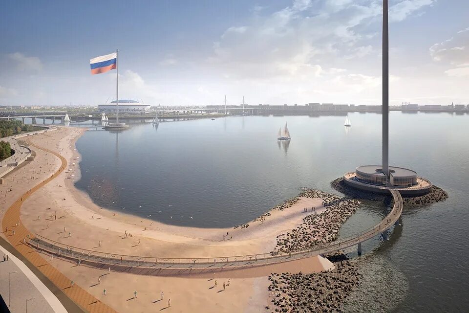 Парк 300 летия фото Пешеходные мостики, подсветка, паруса: Как будет выглядеть база водных видов спо