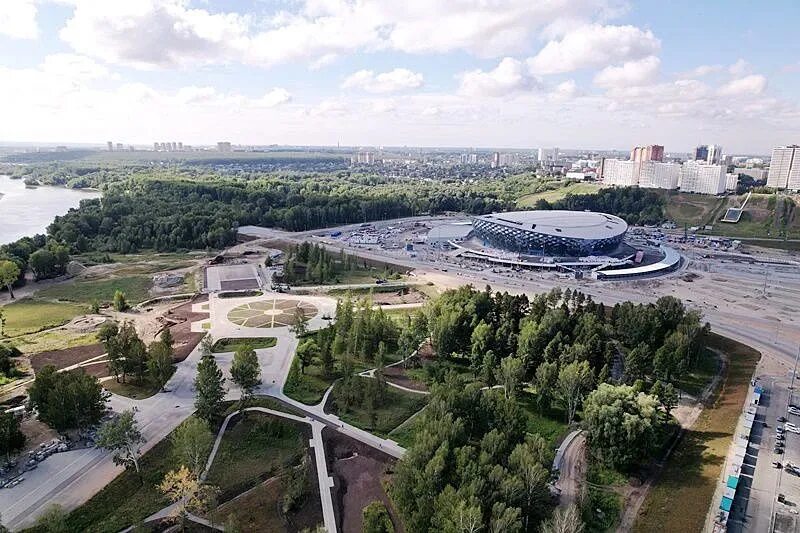 Парк арена новосибирск фото В Новосибирске 30 сентября откроют парк "Арена" около нового ЛДС Администрация П