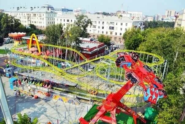 Парк аттракционов тюмень фото Городской Тюменский парк культуры и отдыха