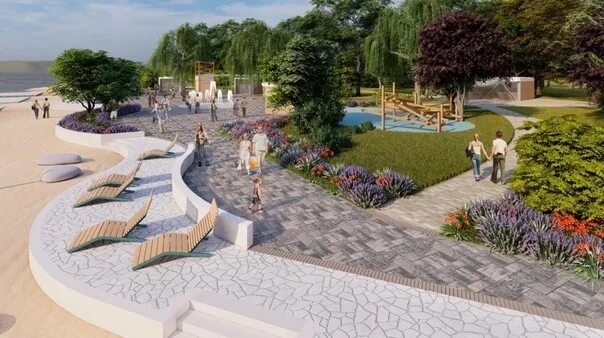 Парк берега в белгороде фото Хотите увидеть, как будет выглядеть после реконструкции пляж на Корочанской? Смо