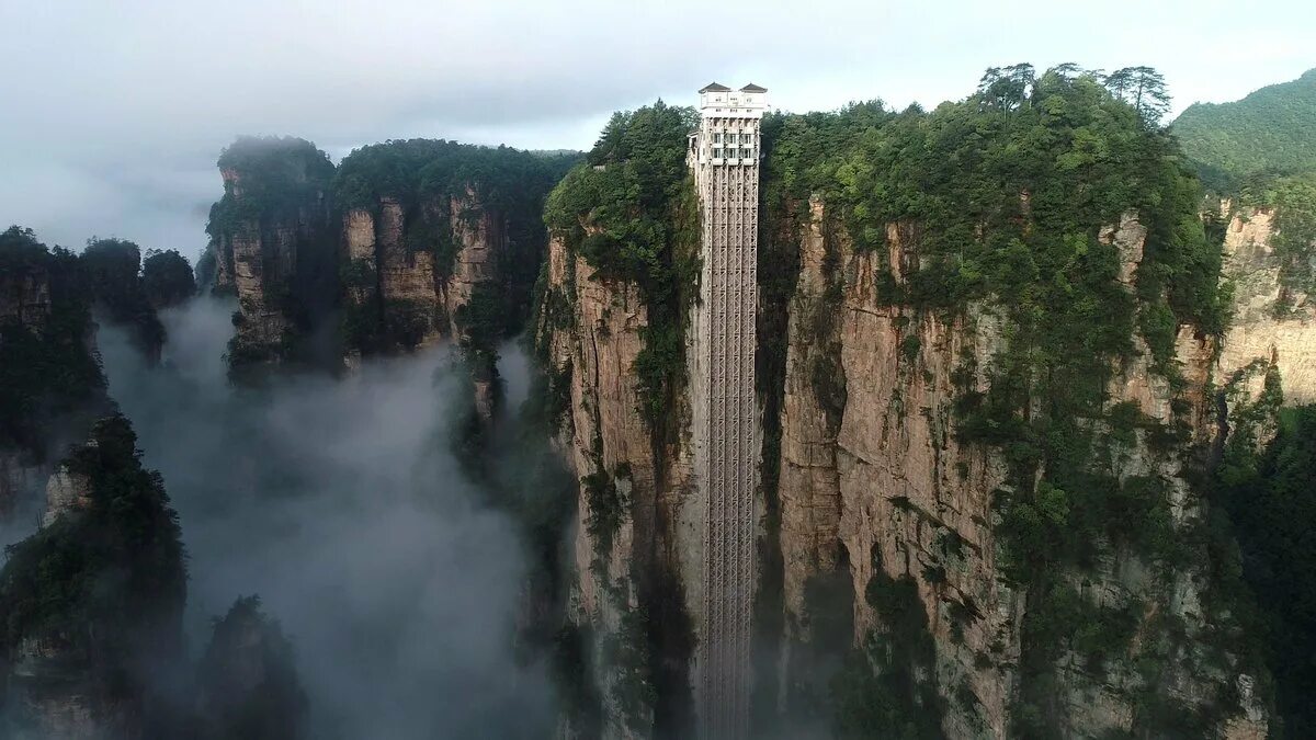 Парк чжанцзяцзе китай фото Самый высокий лифт на земном шаре- лифт Ста драконов Кладовая интересных фактов 