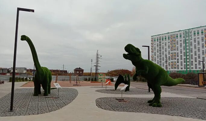Парк динозавров тверь микрорайон брусилово фото В микрорайоне Брусилово в Твери появился динопарк