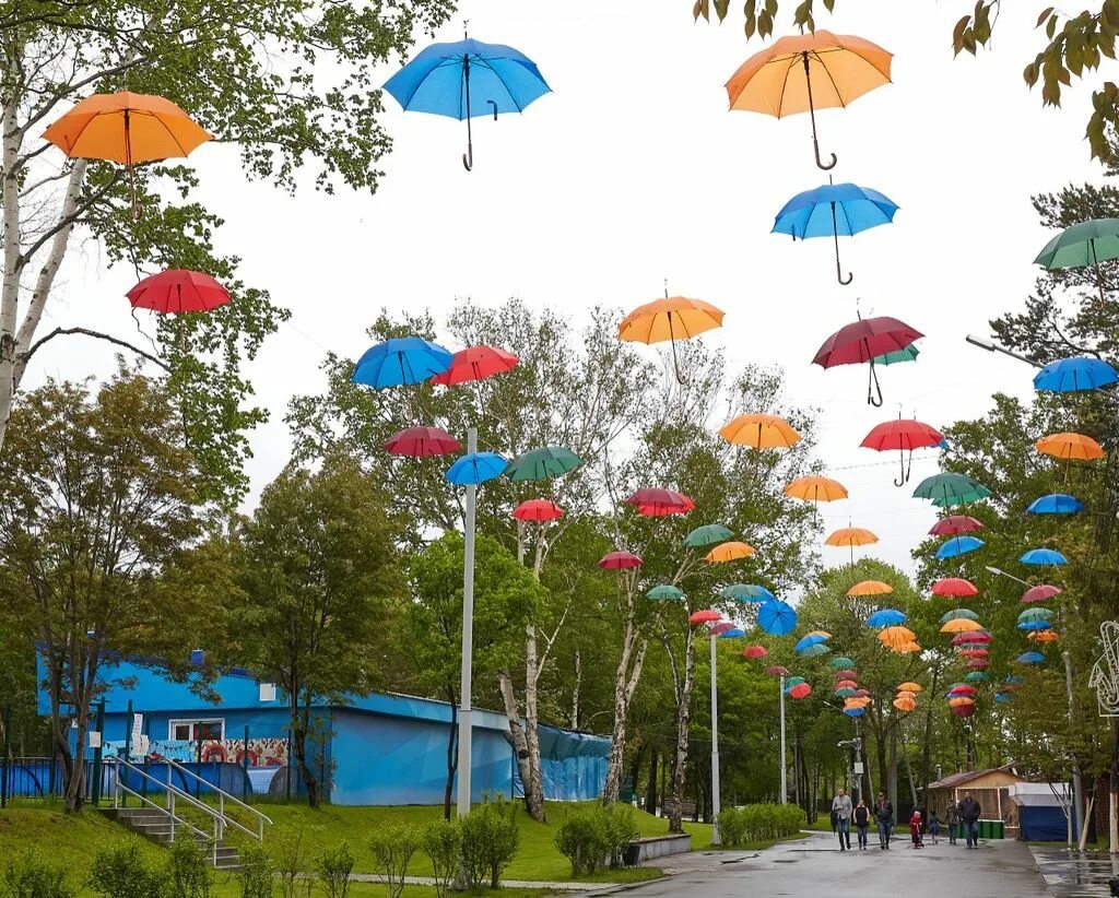 Парк гагарина южно сахалинск фото В городском парке заработал музыкальный фонтан - Городской парк культуры и отдых