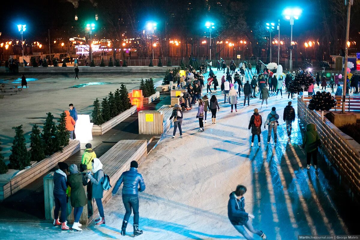 Парк горького каток фото Спорт и отдых в парке Горького!