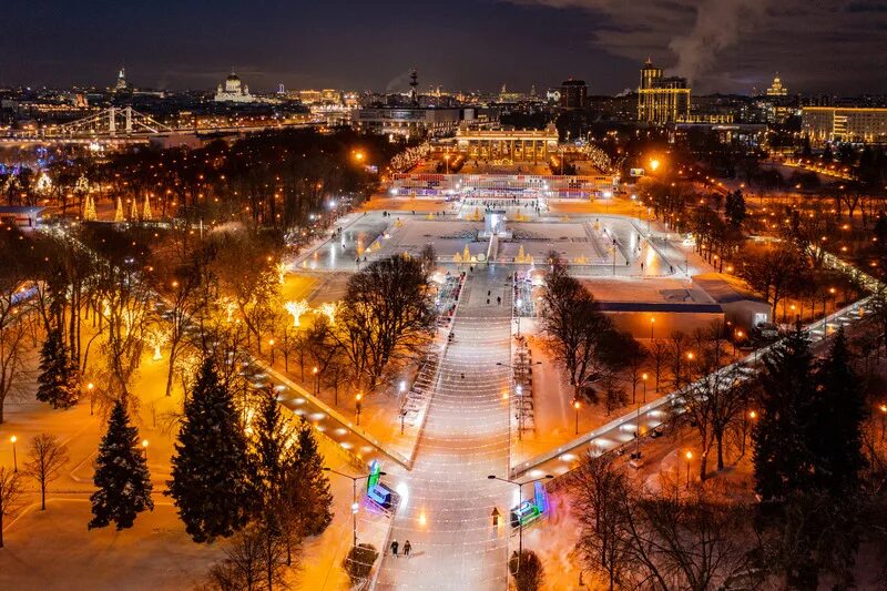 Парк горького москва 2024 фото Каток культуры и отдыха" в Парке Горького 2022-2023