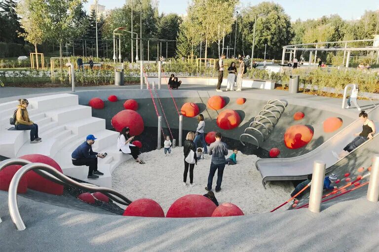 Парк горького площадки фото Children's playground, children's playground, Moscow, Gorky Central Park of Cult