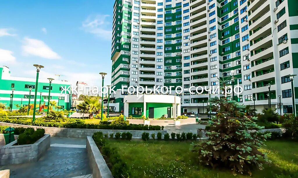 Парк горького сочи фото Zhk Park Gorkogo, flats in new buildings, Krasnodar Territory, Sochi, Flaga Squa