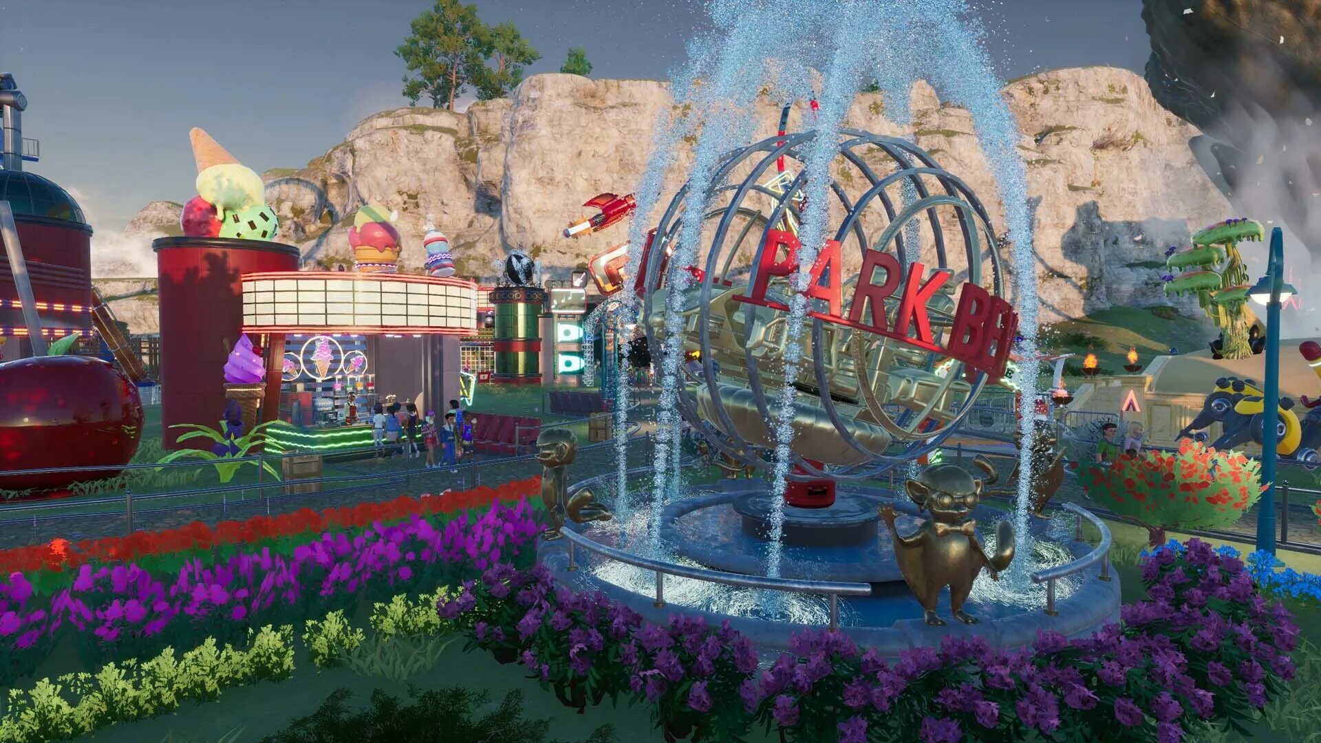 Парк игра фото Состоялся релиз стратегии о строительстве тематических парков Park Beyond