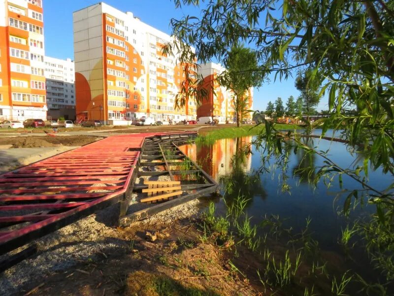 Парк луговой великий новгород фото В парке "Луговой" делают деревянную набережную - первую в Великом Новгороде - "В